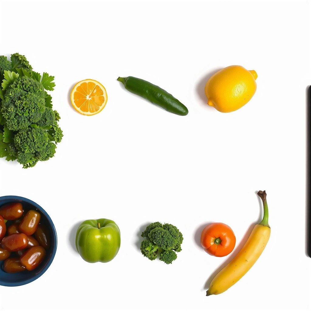 Abstrakte Darstellung frischer Lebensmittel